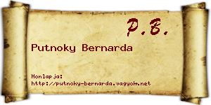 Putnoky Bernarda névjegykártya